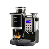 DEVISIB 3 in 1 Automatic Coffee Machine with Conical Burr Grinder, Milk Fother, LCD Display for make Latte Cappuccino Americano